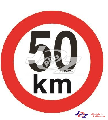 Označení rychlosti  50 km