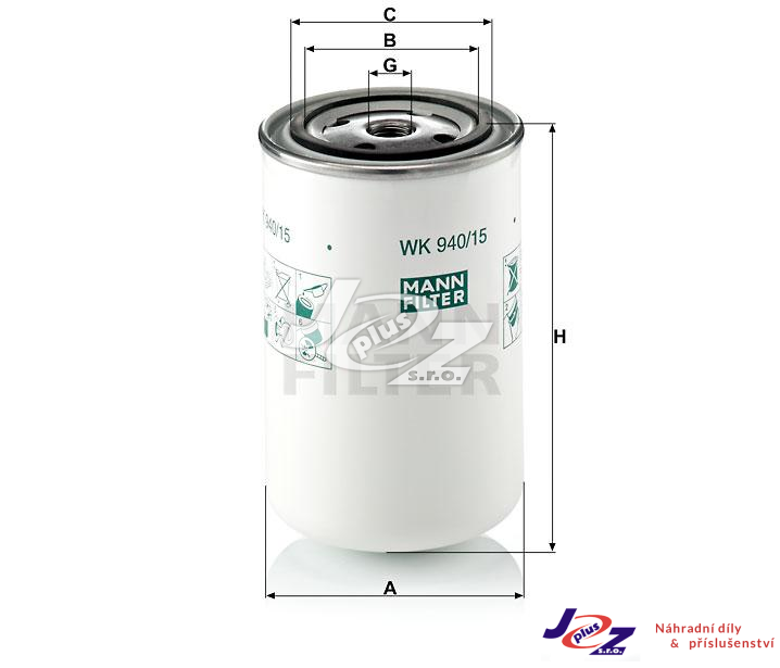 Palivový filtr - WK940/15