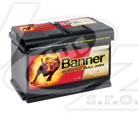 Autobaterie Banner Running Bull AGM 570 01, 70Ah, 12V ( 57001 )